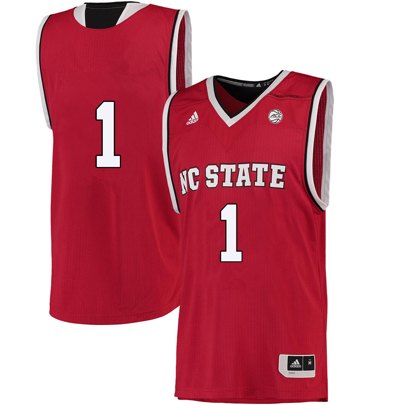 Men #1 Aislinn Konig NC State Wolfpack College Basketball Jerseys-Red - Click Image to Close